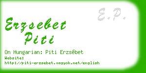 erzsebet piti business card